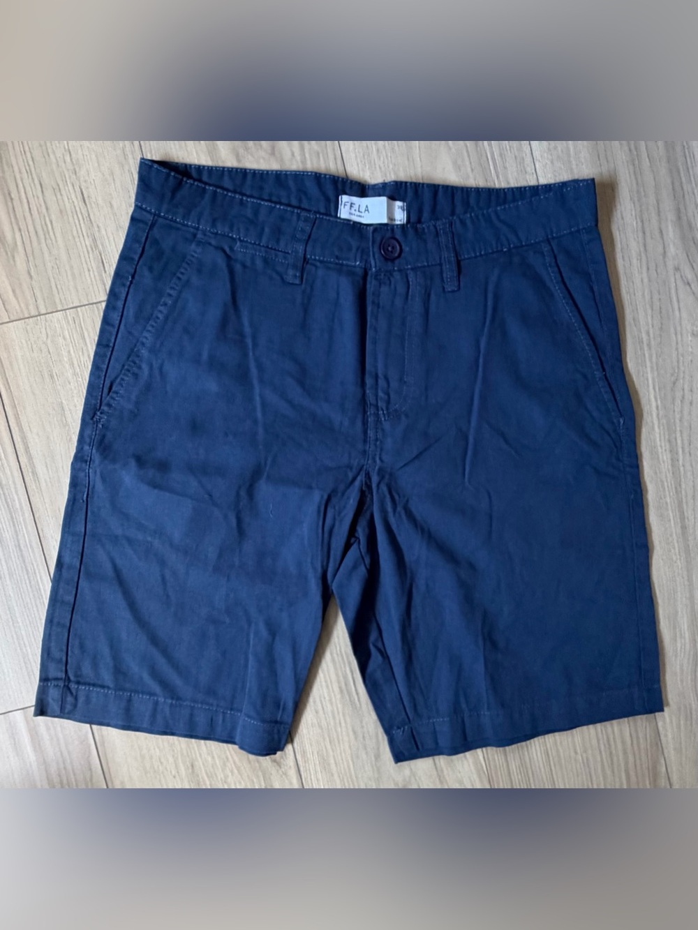 FF.LA Five Four Men's Navy Cotton Casual Shorts Chino 9” inseam Sz 30 NWOT